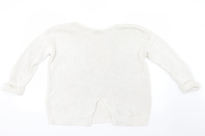 Topshop Womens Ivory  Knit Pullover Jumper Size 10