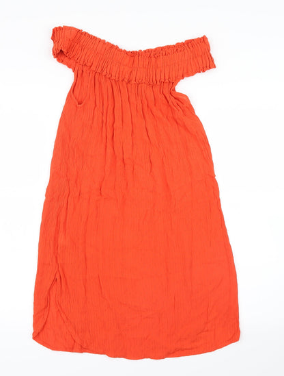 NEXT Womens Orange   Shirt Dress  Size 8  - Beach