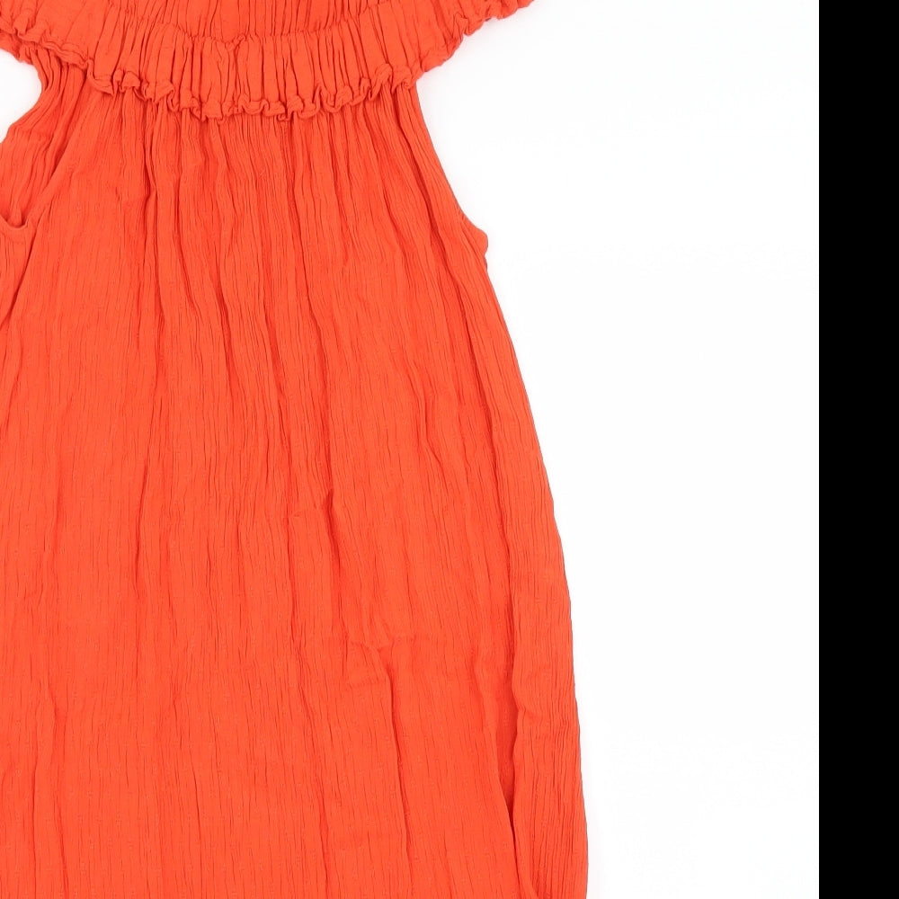 NEXT Womens Orange   Shirt Dress  Size 8  - Beach