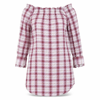 New Look Womens Pink Check  Shirt Dress  Size 10