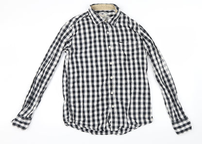 Mens UK Size M Flying Machine Blue  Button-Up Long Sleeve Casual Shirt