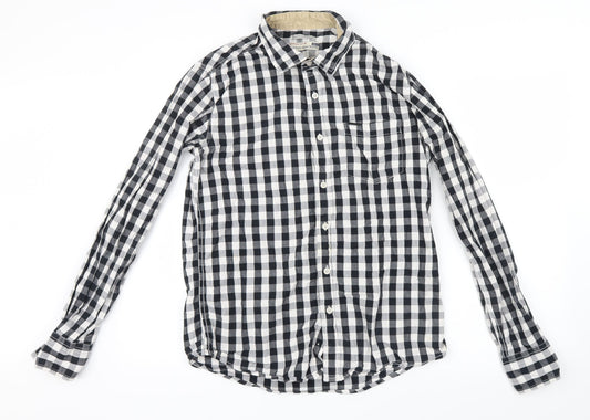 Mens UK Size M Flying Machine Blue  Button-Up Long Sleeve Casual Shirt