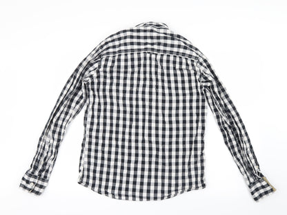 Mens UK Size M Flying Machine Blue  Button-Up Long Sleeve Casual Shirt