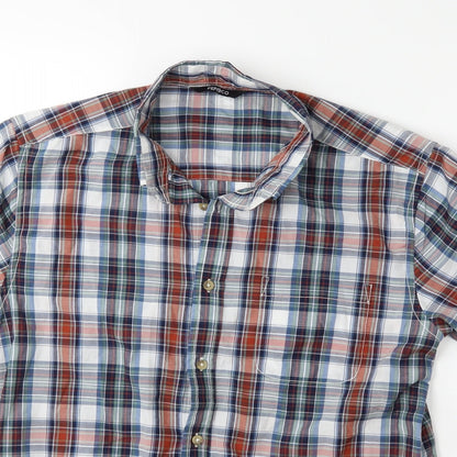 PEP&CO Mens Blue Check   Button-Up Size S