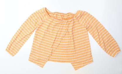 Womens UK Size 14 NEXT Orange Basic Blouse