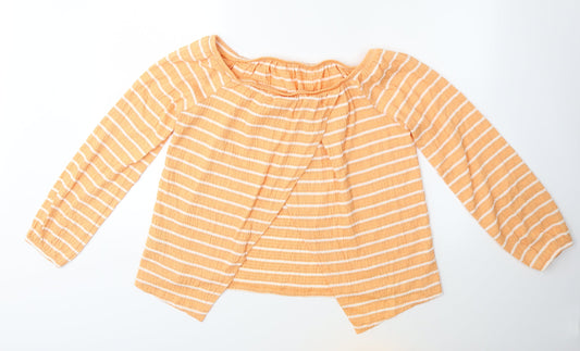 Womens UK Size 14 NEXT Orange Basic Blouse
