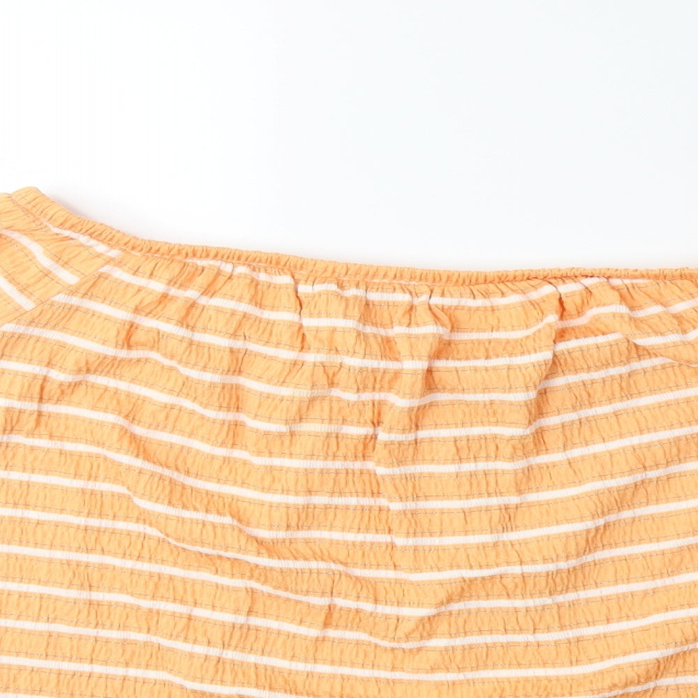 Womens UK Size 14 NEXT Orange Basic Blouse