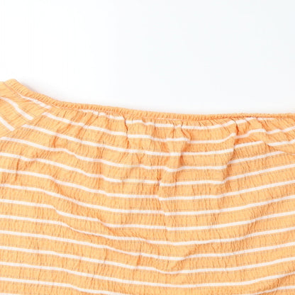 Womens UK Size 14 NEXT Orange Basic Blouse