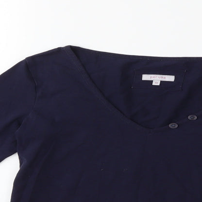 Per Una Womens Blue   Basic T-Shirt Size 10