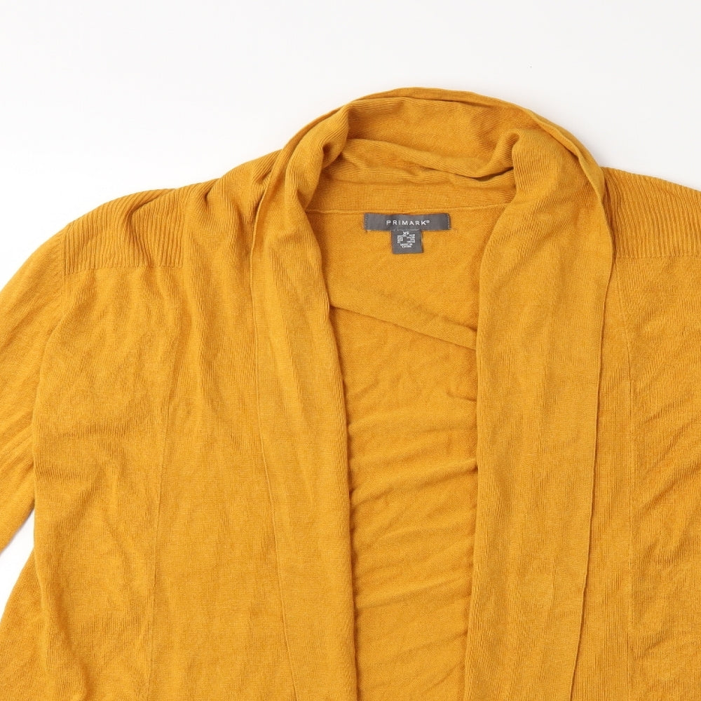Primark Womens Yellow  Knit Cardigan Jumper Size 6