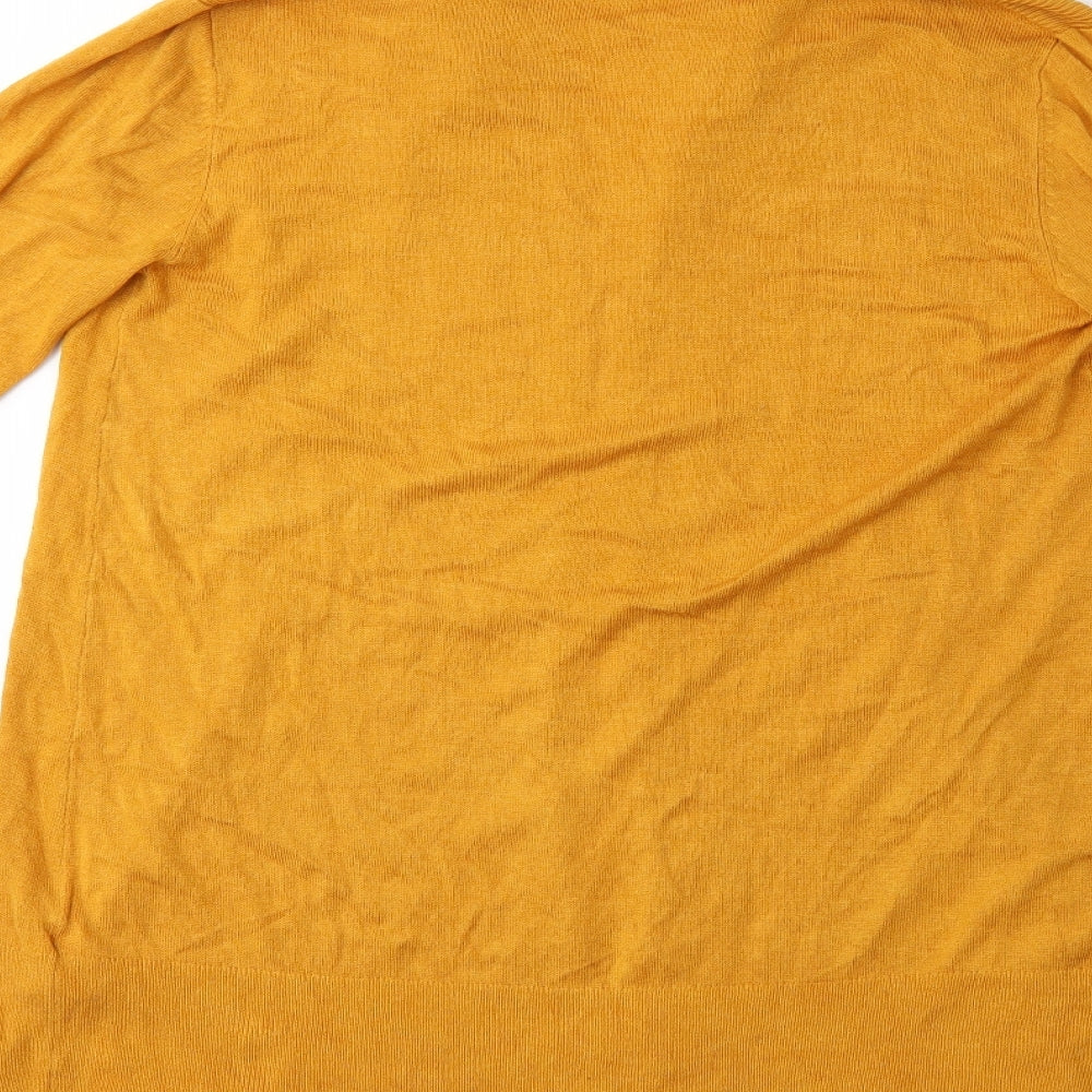 Primark Womens Yellow  Knit Cardigan Jumper Size 6