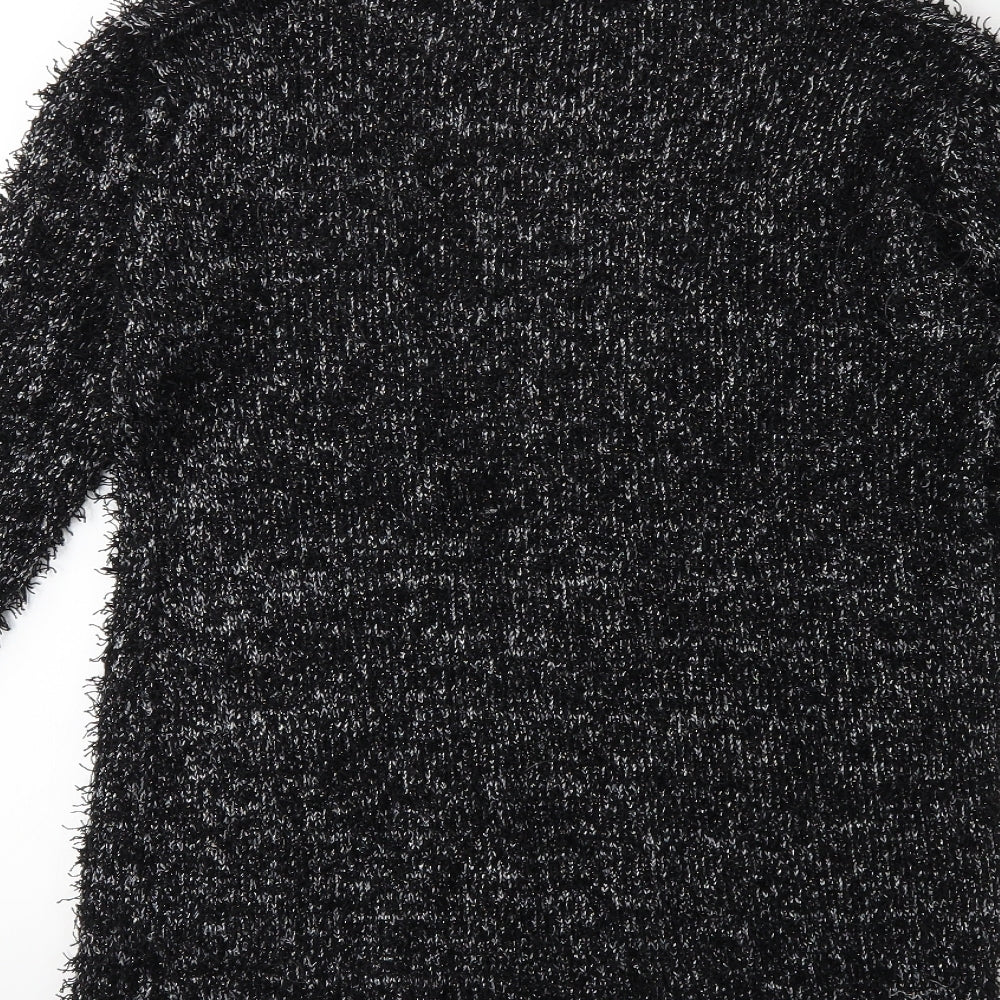 South Womens Black  Knit Cardigan Jumper Size 14