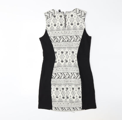 H&M Womens White   Bodycon  Size 12