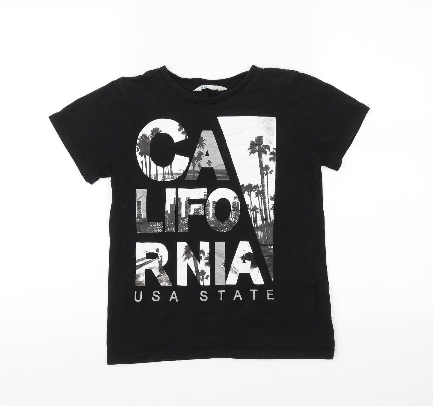 H&M Girls Black   Basic T-Shirt Size 9-10 Years