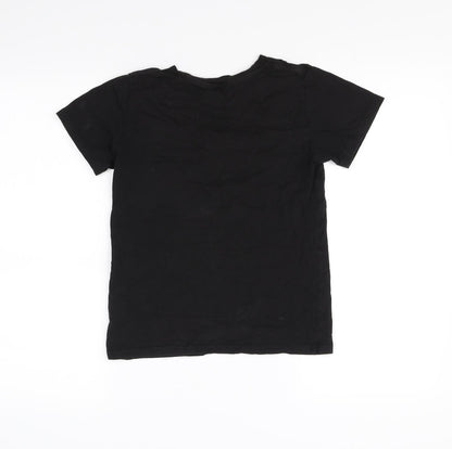 H&M Girls Black   Basic T-Shirt Size 9-10 Years
