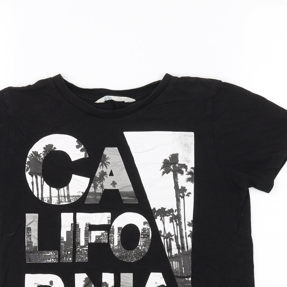 H&M Girls Black   Basic T-Shirt Size 9-10 Years