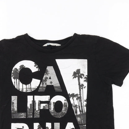 H&M Girls Black   Basic T-Shirt Size 9-10 Years