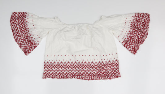 Womens UK Size 12 New Look White Basic Blouse