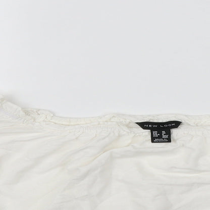 Womens UK Size 12 New Look White Basic Blouse