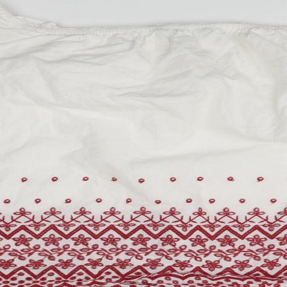 Womens UK Size 12 New Look White Basic Blouse