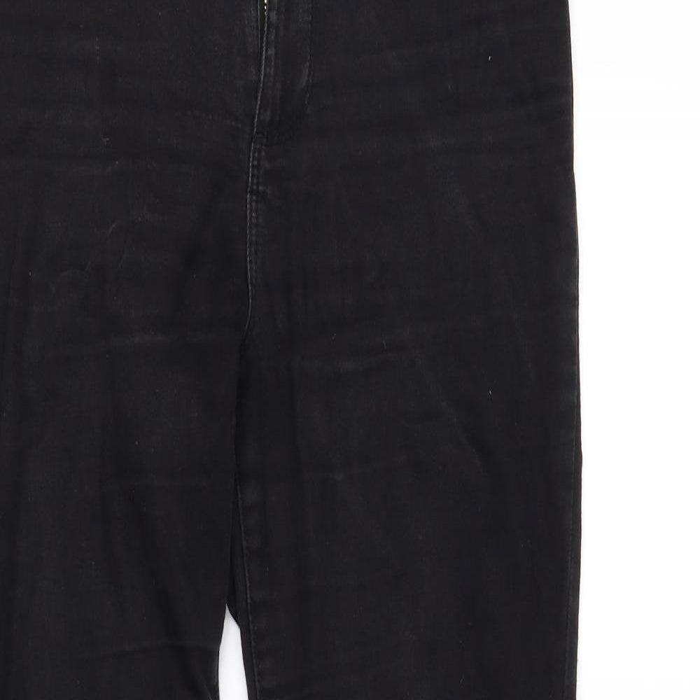 Womens UK Size 12 deniem & co Regular Fit Straight Black Jeans