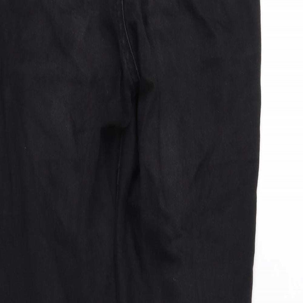 Womens UK Size 12 deniem & co Regular Fit Straight Black Jeans