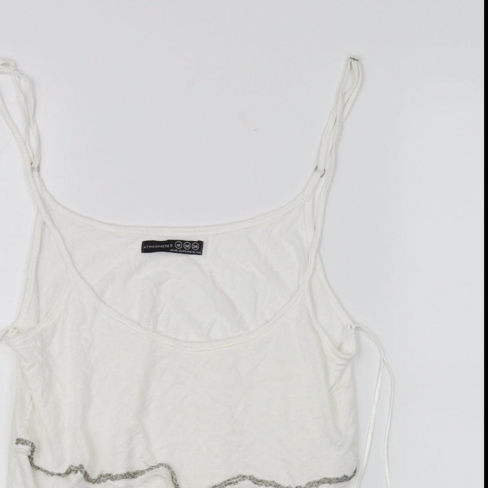 Atmosphere Womens White   Basic Tank Size 10