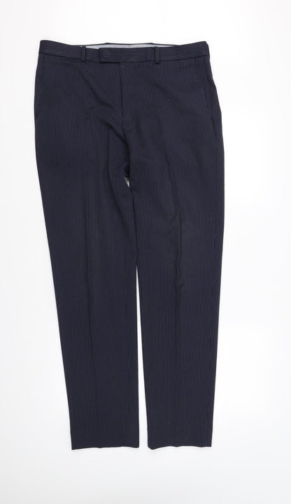 M&S  Womens Blue   Trousers  Size M L32 in
