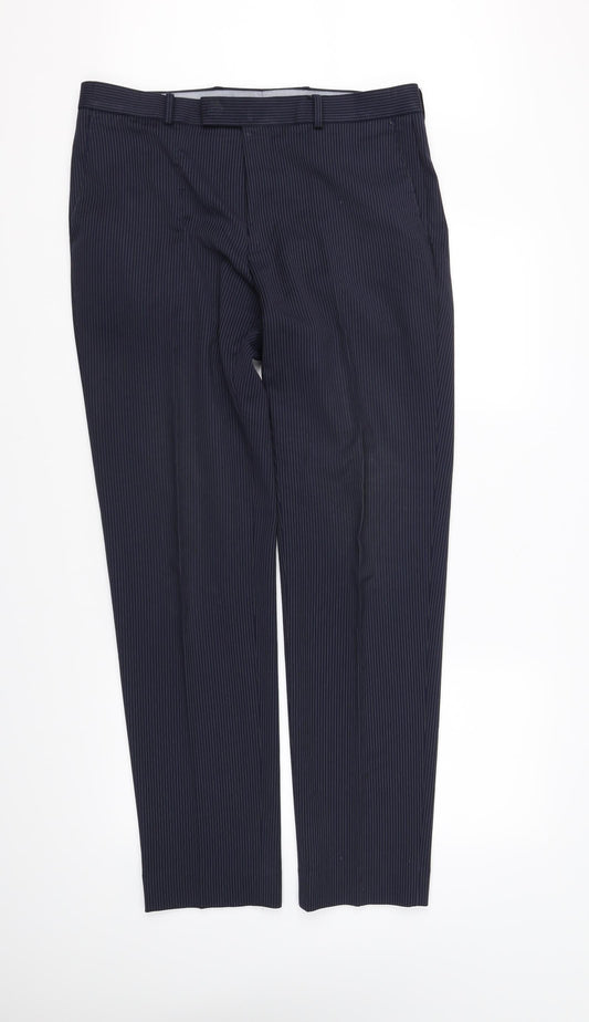 M&S  Womens Blue   Trousers  Size M L32 in