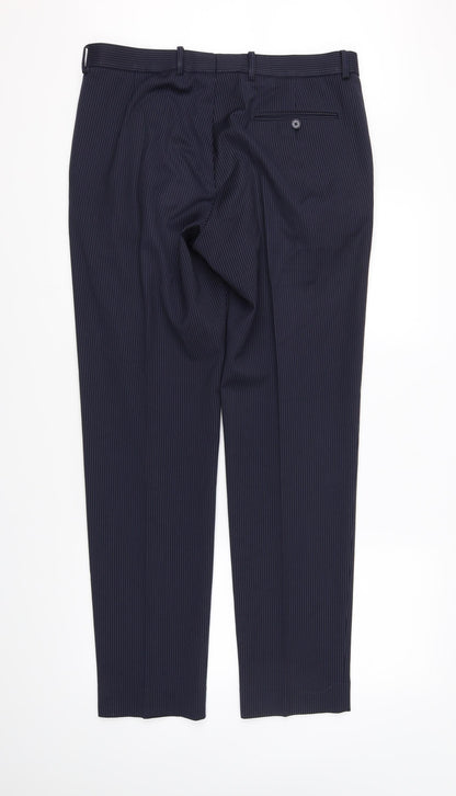 M&S  Womens Blue   Trousers  Size M L32 in