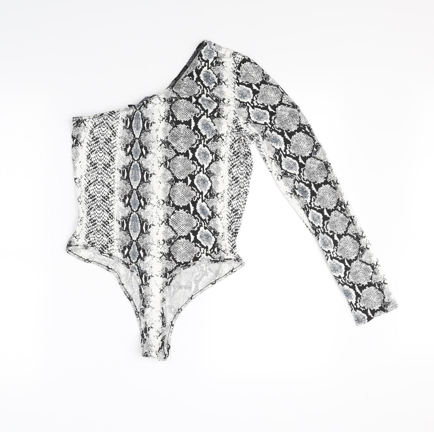 PRETTYLITTLETHING Womens White   Bodysuit One-Piece Size 10 L10 in