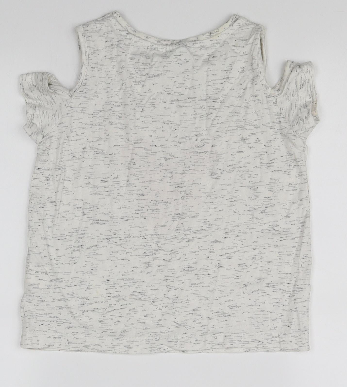 Mickey Mouse Girls Grey   Basic T-Shirt Size 7-8 Years