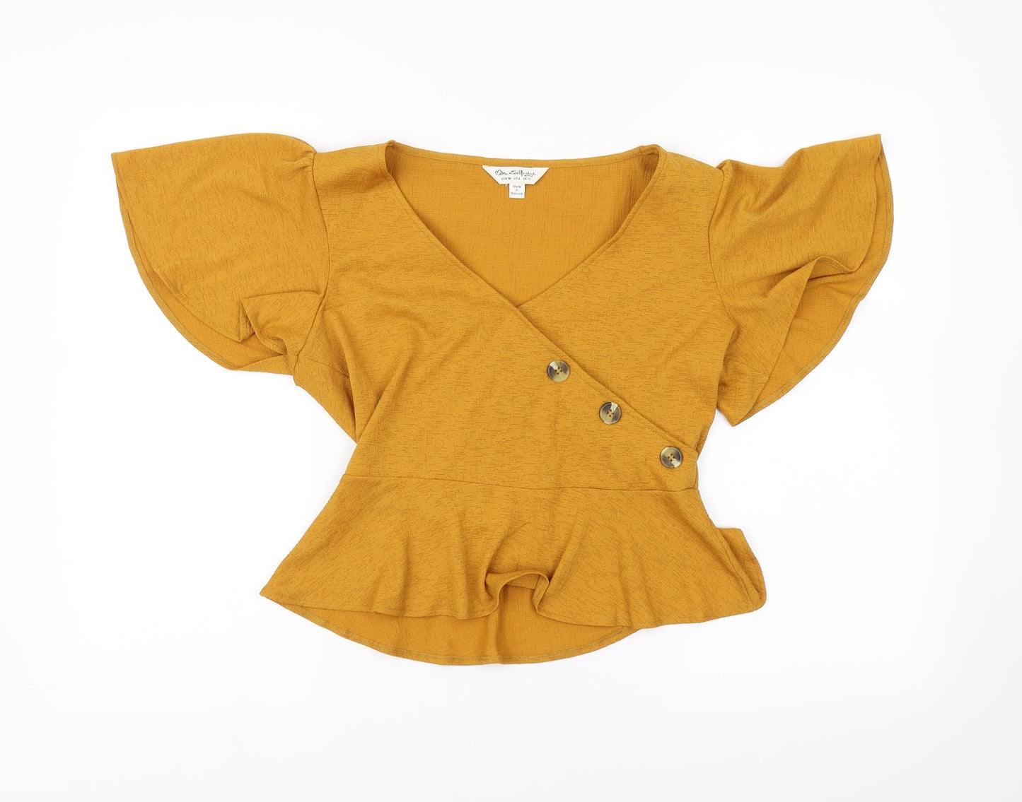 Womens UK Size 10 Miss Selfridge Orange Basic Blouse