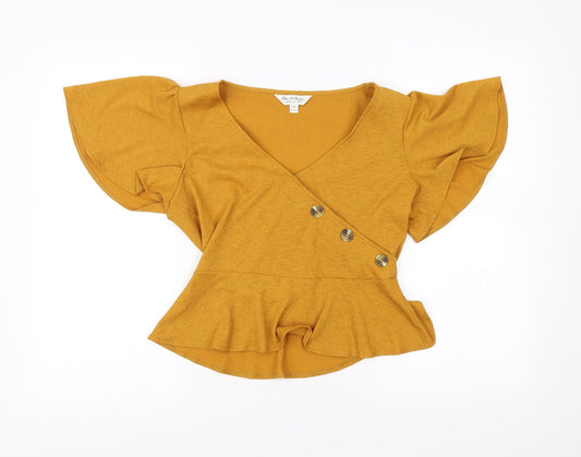 Miss Selfridge Womens Orange   Basic Blouse Size 10