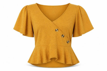 Womens UK Size 10 Miss Selfridge Orange Basic Blouse