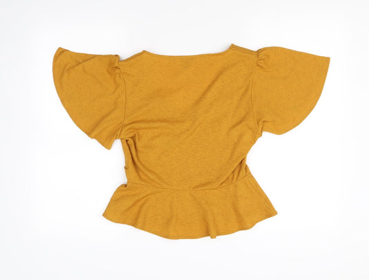 Miss Selfridge Womens Orange   Basic Blouse Size 10