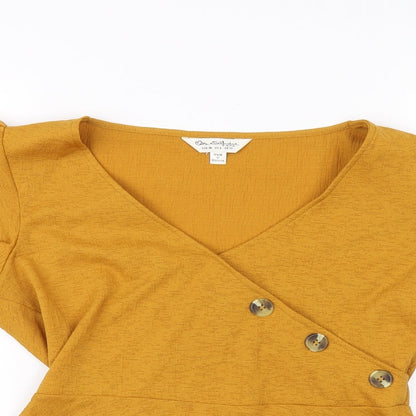 Womens UK Size 10 Miss Selfridge Orange Basic Blouse
