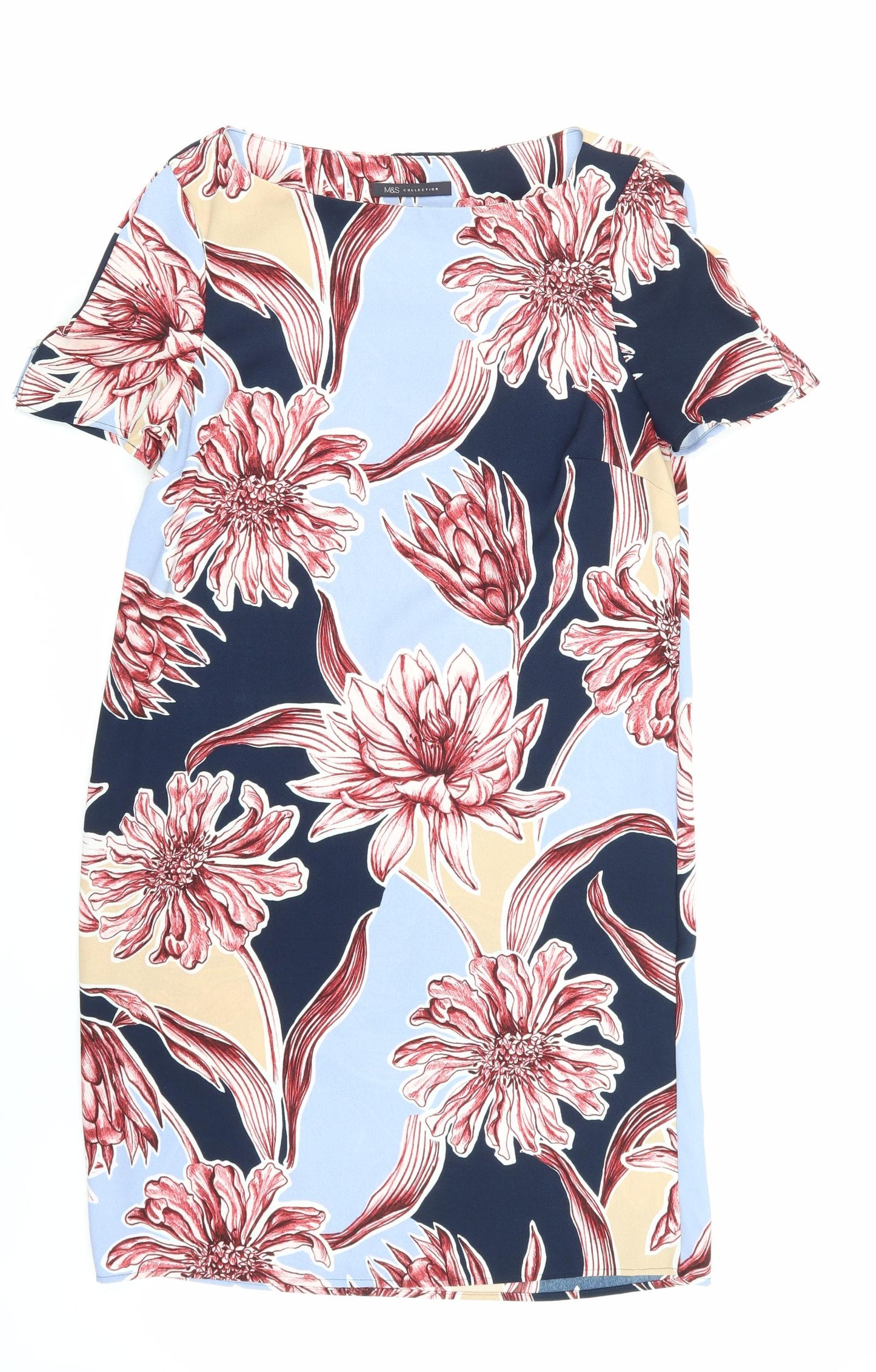 Marks and Spencer Womens Blue Floral  Slip Dress  Size 10