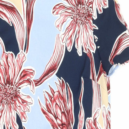 Marks and Spencer Womens Blue Floral  Slip Dress  Size 10