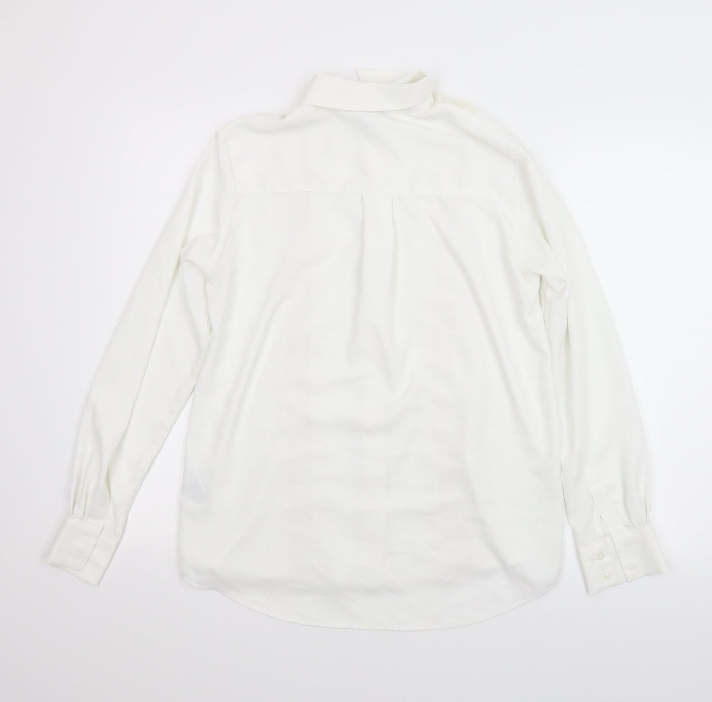 Womens UK Size 6 H&M White Basic Button-Up