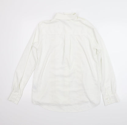 Womens UK Size 6 H&M White Basic Button-Up