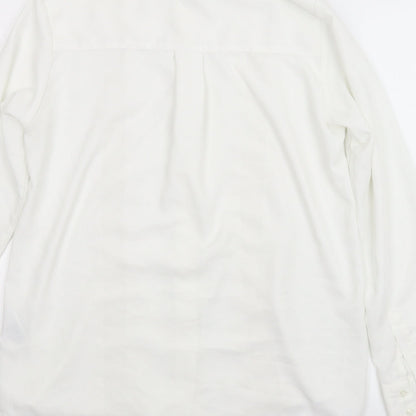 Womens UK Size 6 H&M White Basic Button-Up