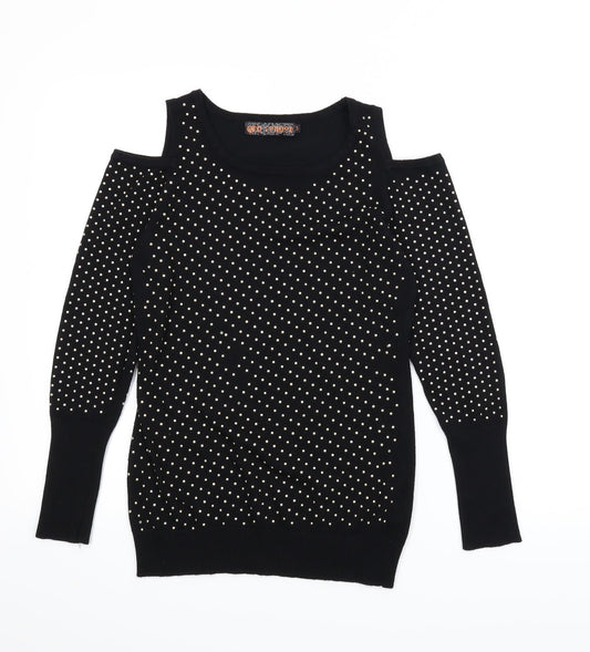 QED London Womens Black   Pullover Jumper Size S