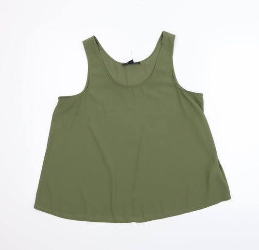 Womens UK Size 14 Atmosphere Green Basic Blouse