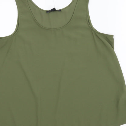 Womens UK Size 14 Atmosphere Green Basic Blouse