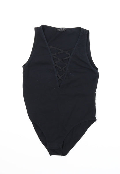 Topshop Womens Black   Leotard One-Piece Size 8