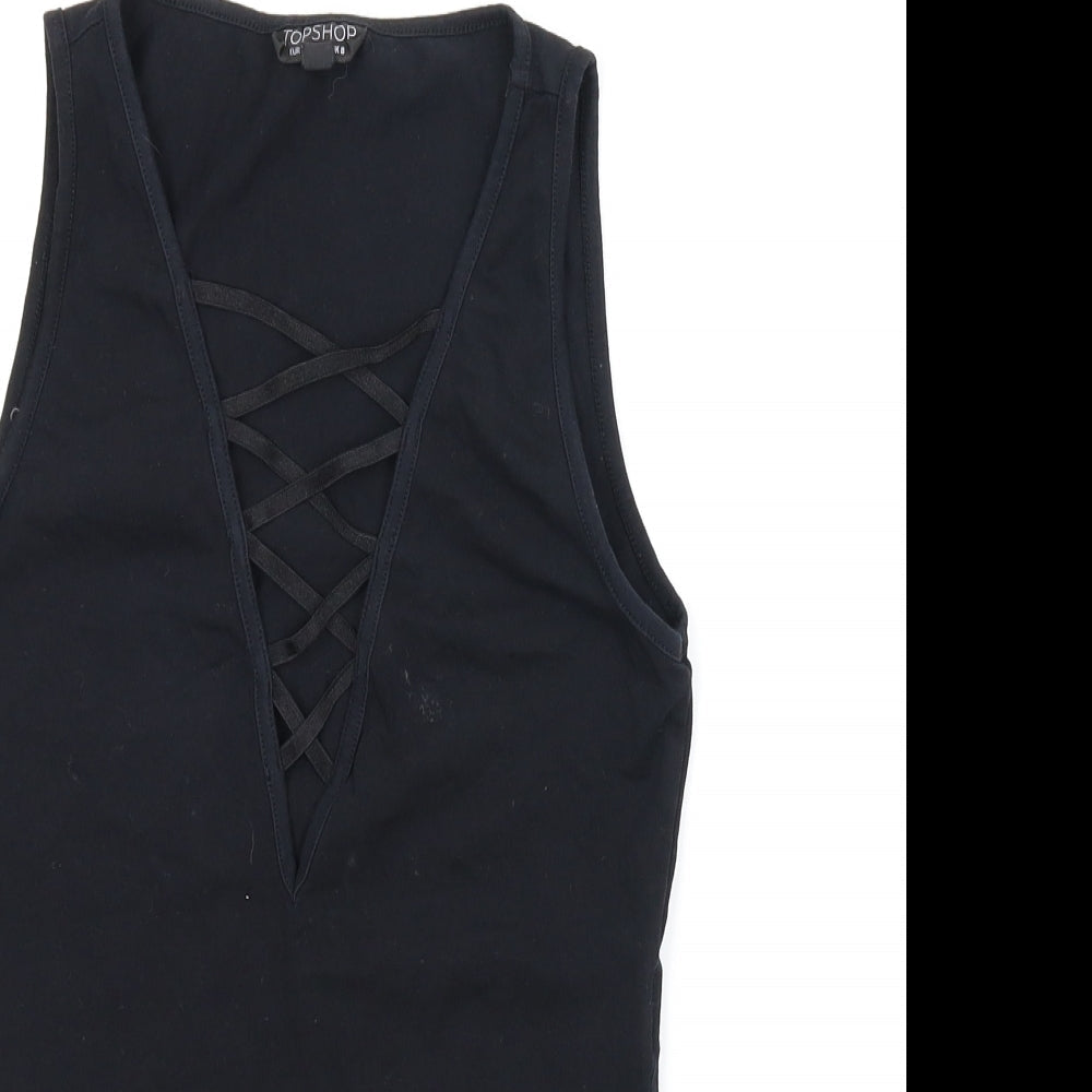 Topshop Womens Black   Leotard One-Piece Size 8