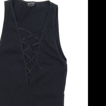 Topshop Womens Black   Leotard One-Piece Size 8