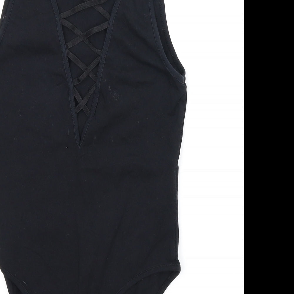 Topshop Womens Black   Leotard One-Piece Size 8