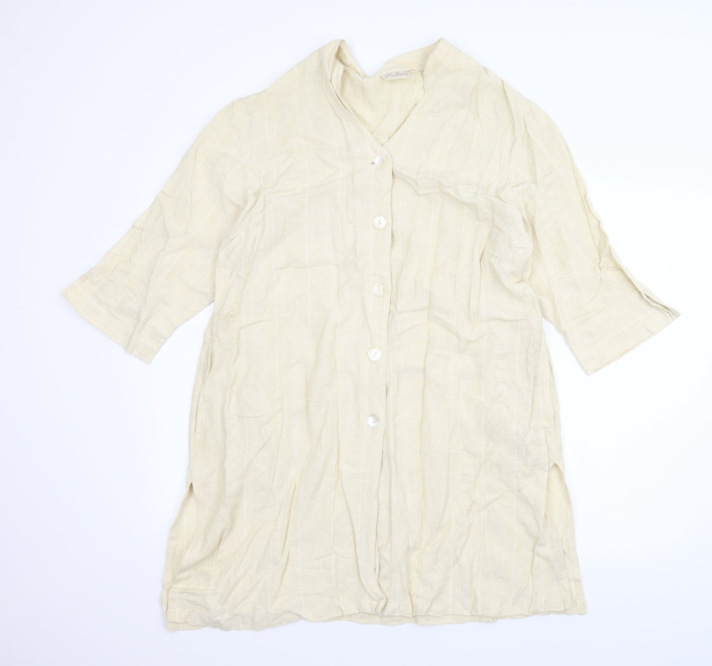 Adini Womens Beige   Shirt Dress  Size M